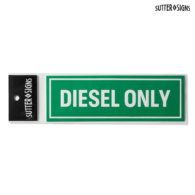 Sutter Signs 3pc Diesel Only Stickers for Fuel Tank | Weatherproof Adhesive Decals for Trucks, Tractors, Fuel Cans, Gas Caps - Image 4